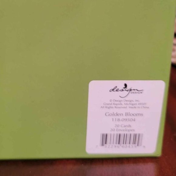 Golden Blooms Blank Card Set by Design Design NWT - Picture 2 of 6
